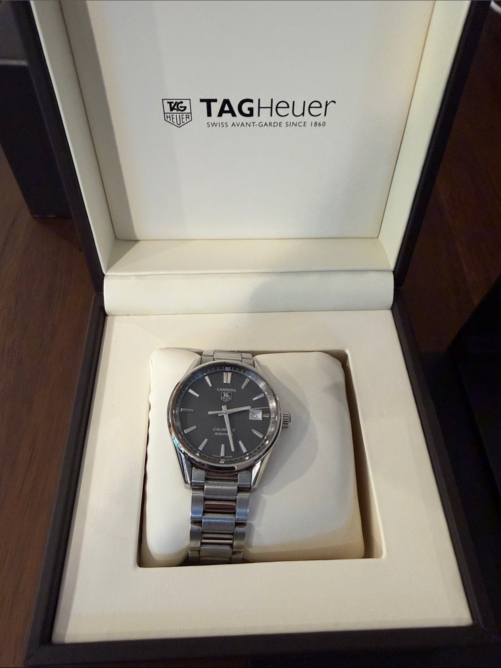 TAG Heuer Stainless Steel Carrera Watch - gray Dial